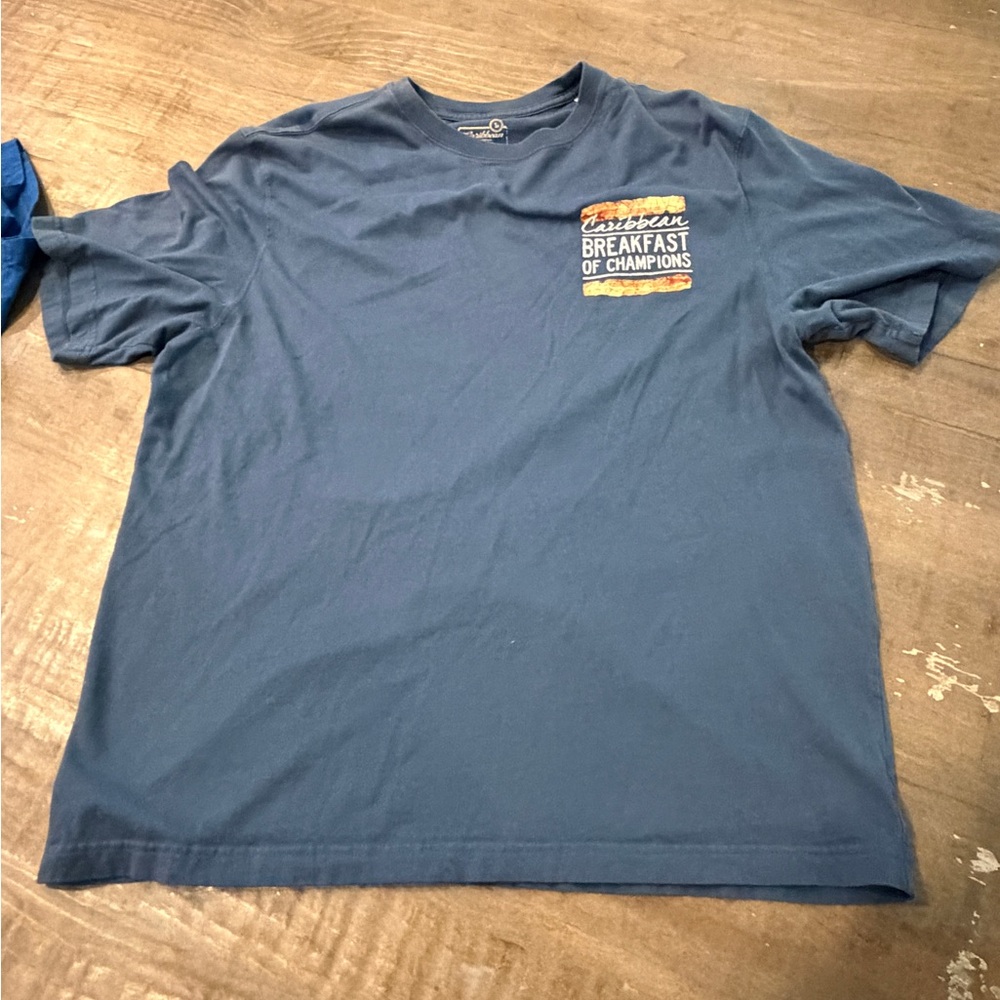 Tommy Bahama Caribbean Grey Blue Graphic Men's Tee
